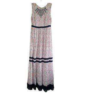 Tracy Reese x Anthropologie Parida Floral Maxi Dress 2P Petite Tiered New $208